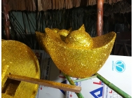 Trang trí tết bằng mút xốp - Thỏi vàng
